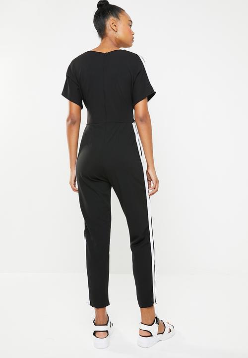 STYLE REPUBLIC - Contrast stripe jumpsuit - black