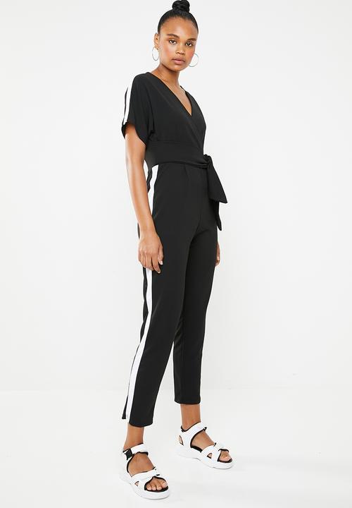 STYLE REPUBLIC - Contrast stripe jumpsuit - black