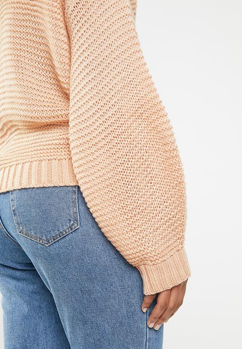 Missguided - Cable knitted jumper - peach