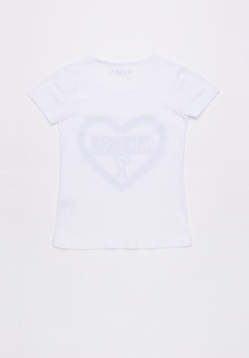 GUESS - Guess heart tee - white