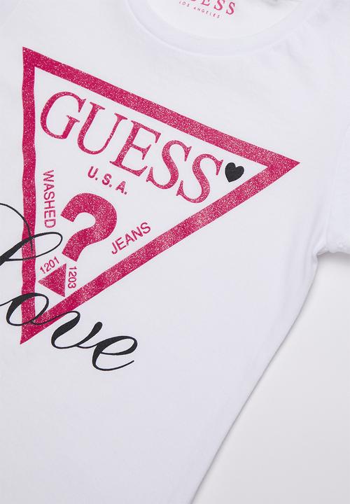 GUESS - Love tri tee - white