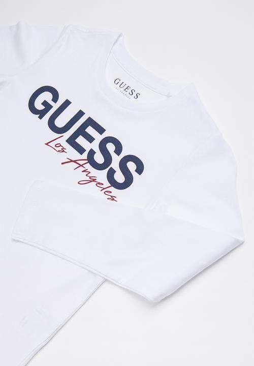 GUESS - Long sleeve Los Angeles tee - white