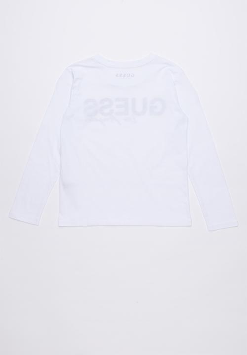 GUESS - Long sleeve Los Angeles tee - white