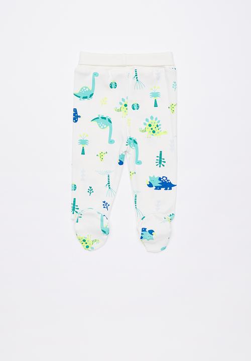 Baby Corner - Dino 2 pack footed pants - multi