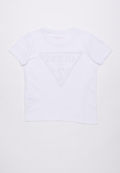 GUESS - Short sleeve core triangle tee - white