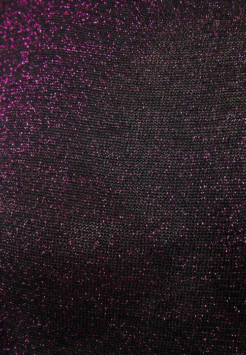 Brave Soul - Metallic jersey with balloon sleeves - purple