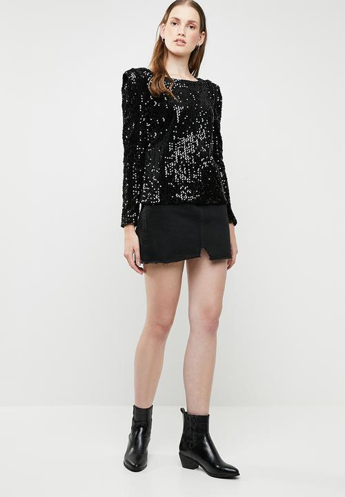 ONLY - Confidence cutout top - black
