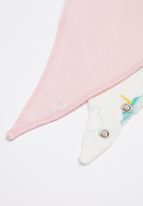 Baby Corner - Unicorn 2 pack feeding bib - multi