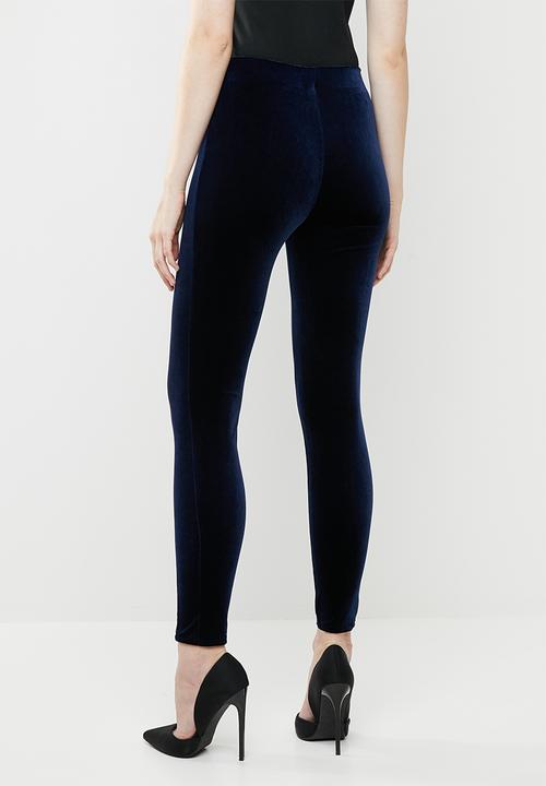 ONLY - Luxe velvet slim pants - blue