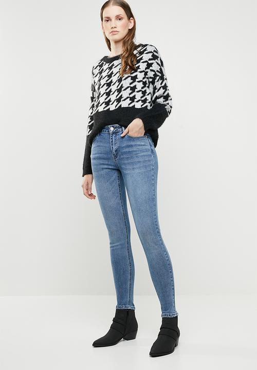 ONLY - Telma houndstooth knit - black & white
