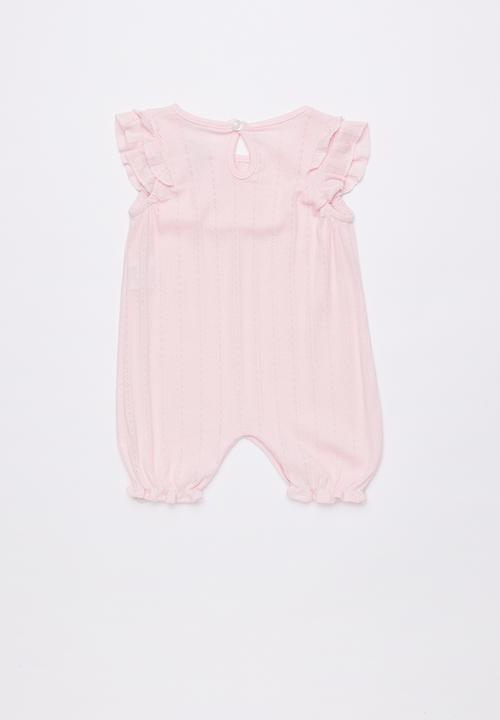 Baby Corner - Frilly short sleepsuit - pink