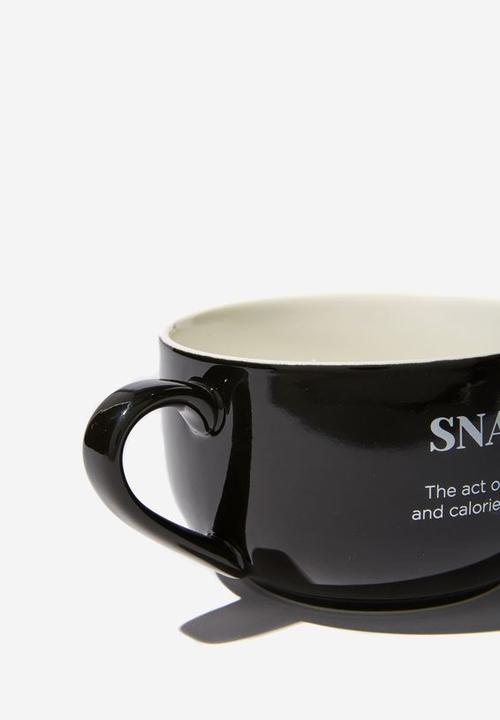 Typo - Big snaccident mug bowl - black & white