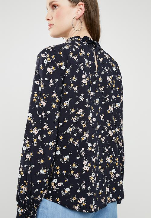 Superbalist - Frill neck blouse - floral