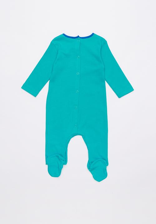 Baby Corner - Dino 2 pack printed sleepsuit & hat set - green