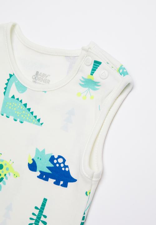 Baby Corner - Dino short sleeve sleepsuit - multi