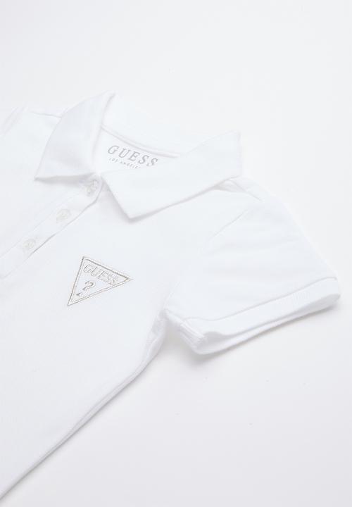 GUESS - Classic guess polo tee - white 
