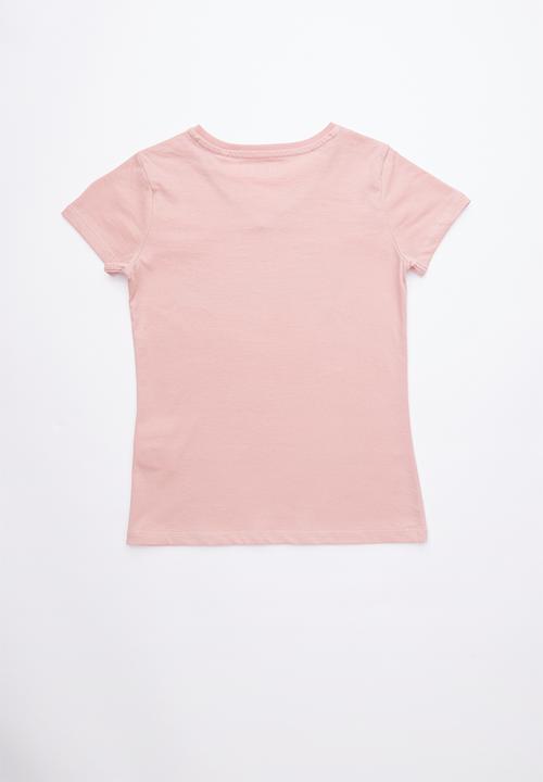 GUESS - Short sleeve script bling tee - pink