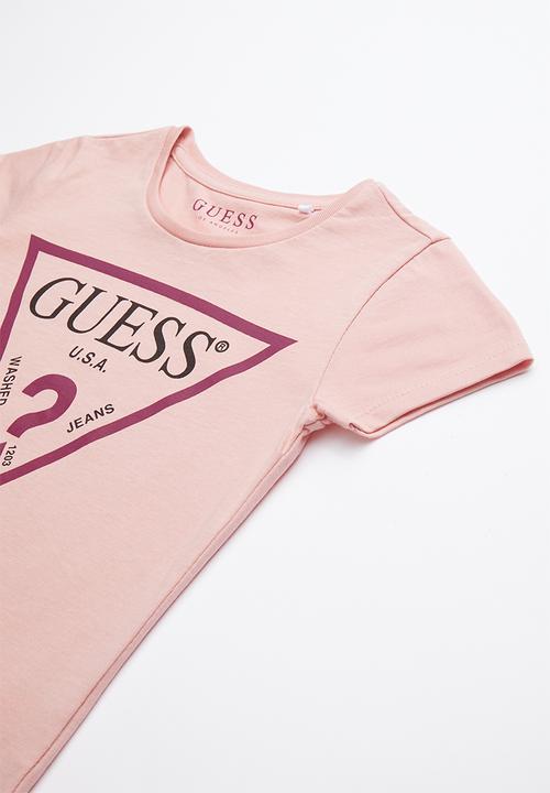 GUESS - Short sleeve classic tri tee - pink