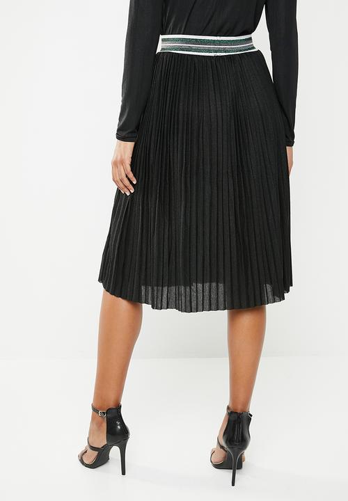 ONLY - New sway pleat skirt - black