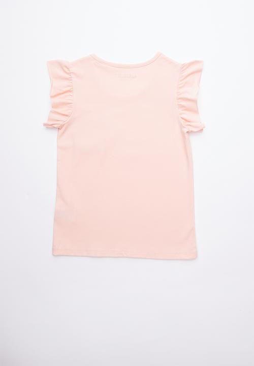 GUESS - Short sleeve Guess flutter tee - pink 