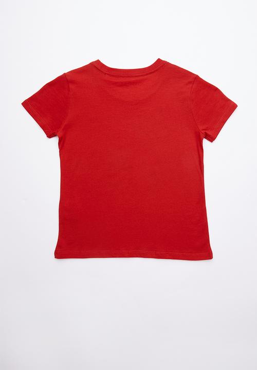 GUESS - Short sleeve Guess tee - red & navy