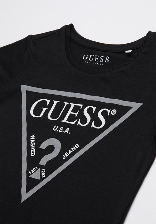 GUESS - Short sleeve classic triangle tee - black