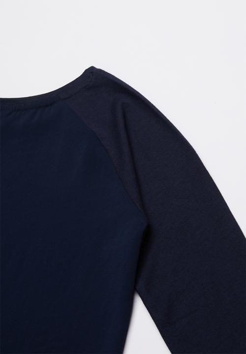 GUESS - Long sleeve quatro bling tee - navy