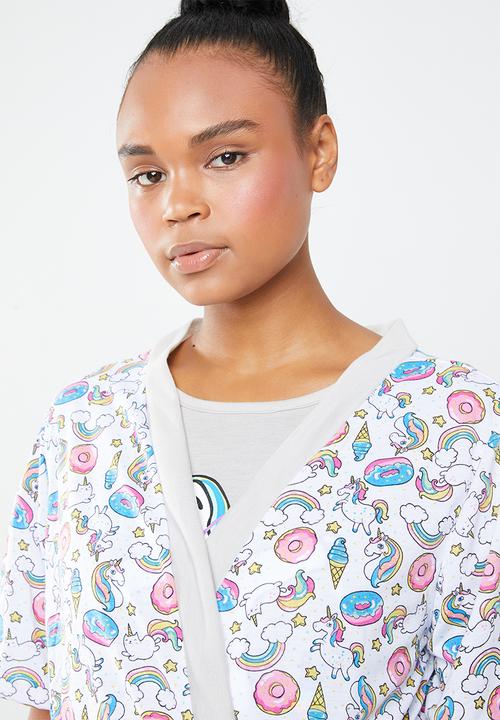 c(inch) - Short sleeve gown - multi