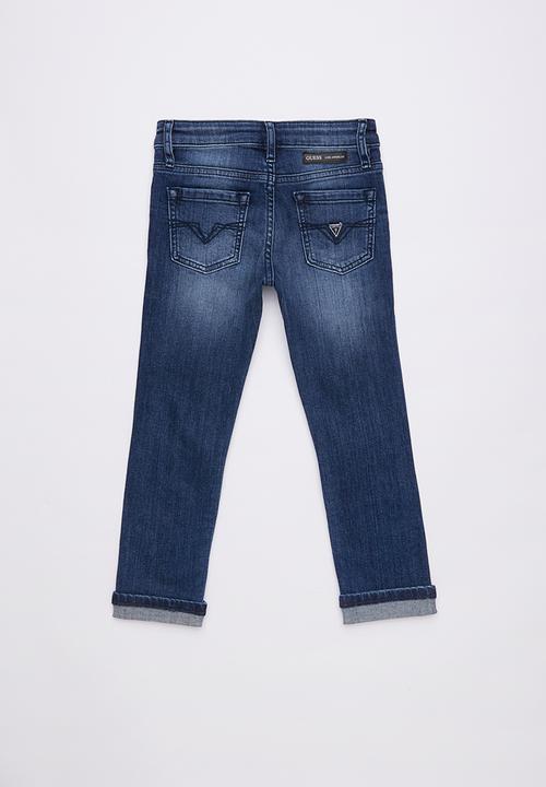 GUESS - Roll-up mid indigo wash skinny - blue