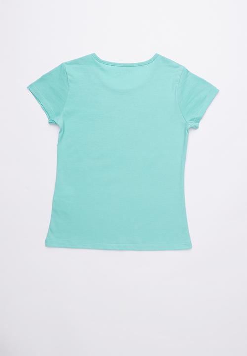 GUESS - Bow print tee - turquoise