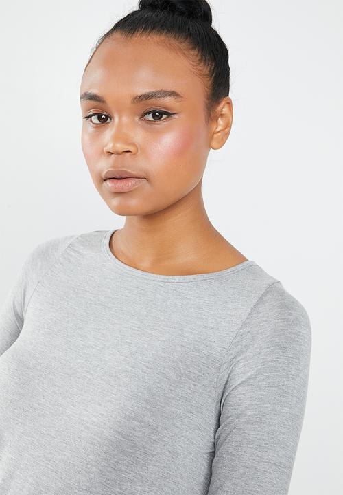 Superbalist - Side slit top - light grey melange