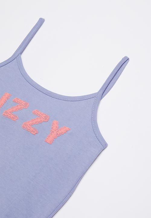 Lizzy - Bryni printed strappie tee - puple