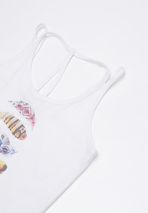 Lizzy - Celia printed vest - white 