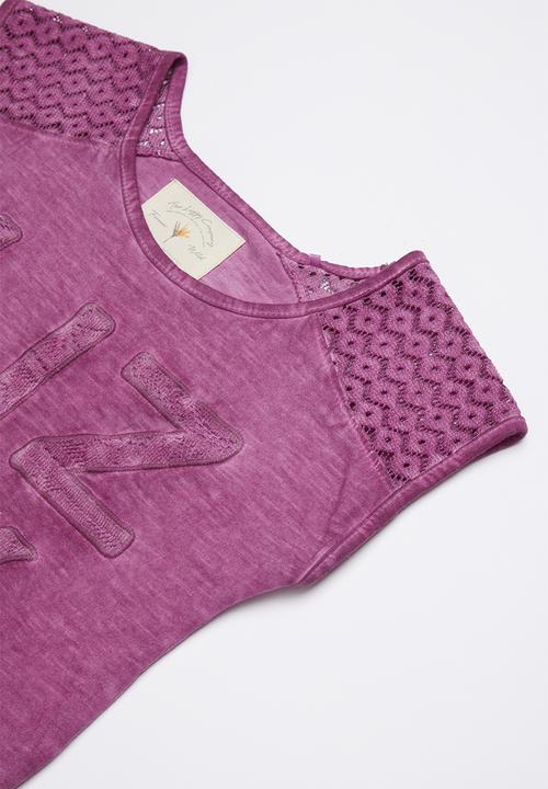 Lizzy - Myrtle printed tee - purple