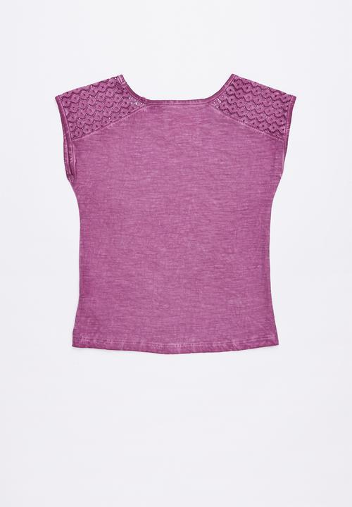 Lizzy - Myrtle printed tee - purple