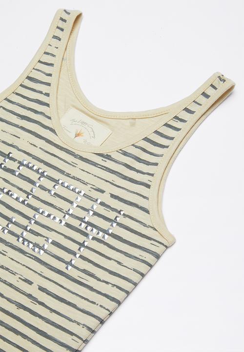 Lizzy - Galena printed vest - grey & cream