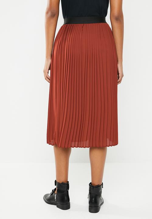 Superbalist - Pleated skirt - rust