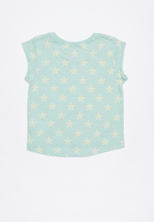Lizzy - Ida printed tee - green