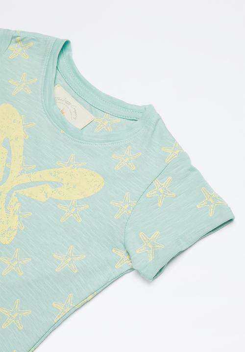 Lizzy - Helene printed tee - blue