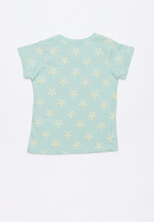 Lizzy - Helene printed tee - blue