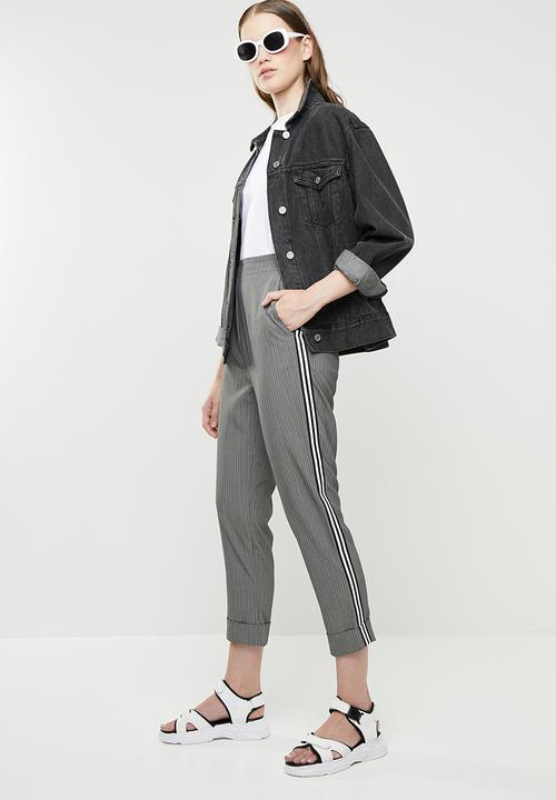 STYLE REPUBLIC - Racing stripe trouser - grey