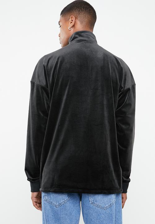 Reebok Classic - CL V Velour 1/2 zip - black