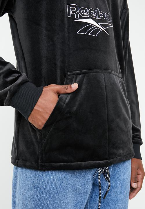 Reebok Classic - CL V Velour 1/2 zip - black