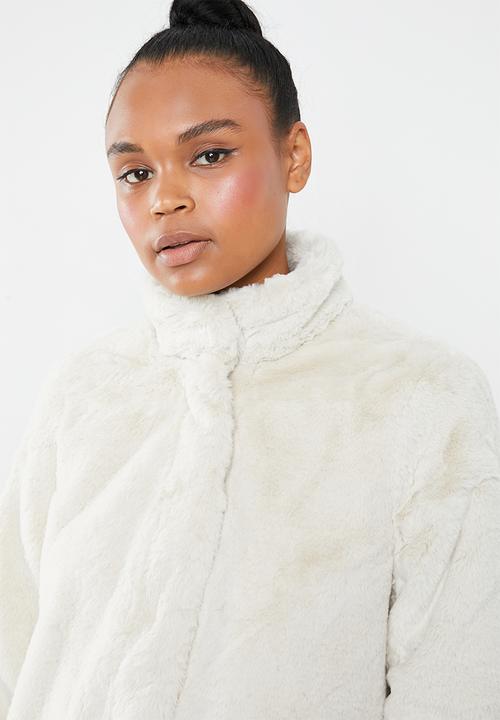 ONLY - Vida faux fur coat - neutral