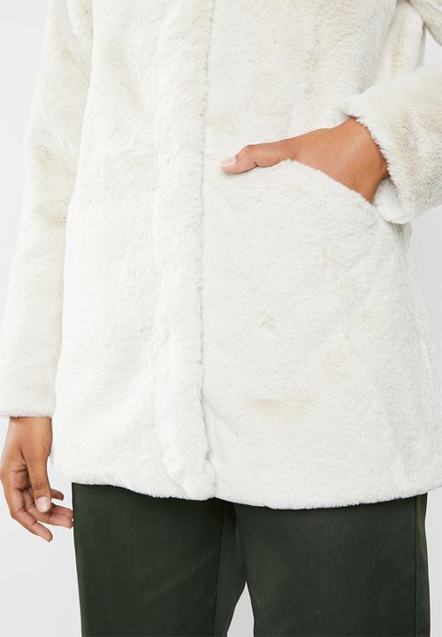 ONLY - Vida faux fur coat - neutral