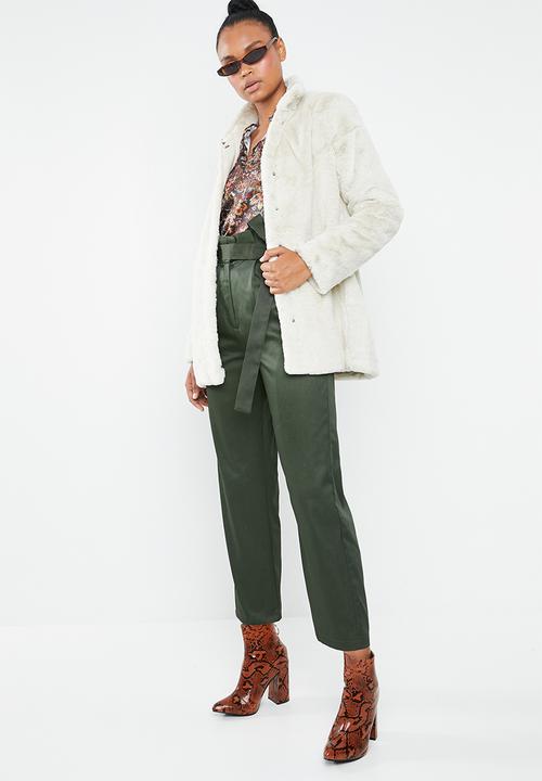 ONLY - Vida faux fur coat - neutral