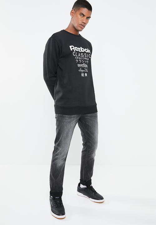 Reebok - GP unisex fleece pullover top - black