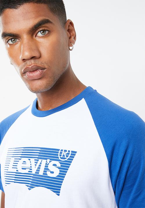Levi’s® - Short sleeve baseball hm tee retro - white & blue