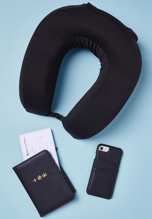 Typo - Foam travel pillow - black