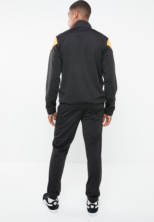 PUMA - Clean tricot tracksuit - black & yellow